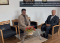 دیدار دکتر محمد خراسانی، سرپرست موسسه آموزش عالی صالحان با پروفسور عباسعلی رستمی؛ ریاست محترم هیات امناء و عضو محترم هیات موسس دانشگاه شمال